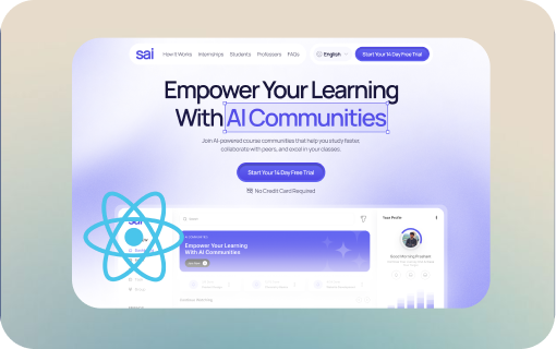 React-based AI product frontend